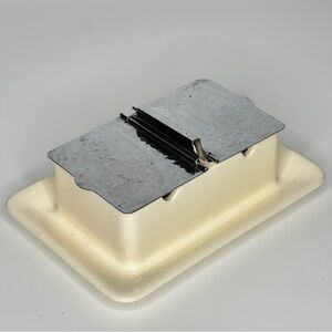 Wächtersbach Ceramic Jam Jelly Container Stainless Folding Lid Ivory Germany L1